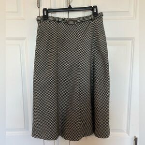Veronique Branquinho Black and White Houndstooth Skirt